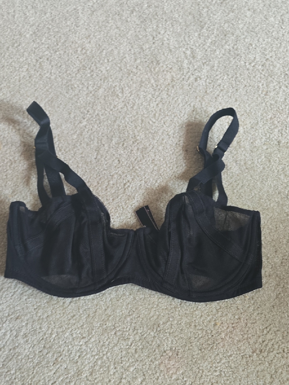 Victoria's Secret Black Sheer Very Sexy Unlined Balconet